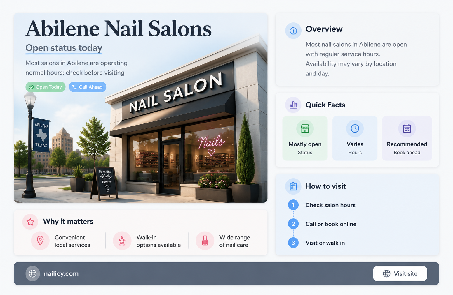 are nail salons open in abilene texas