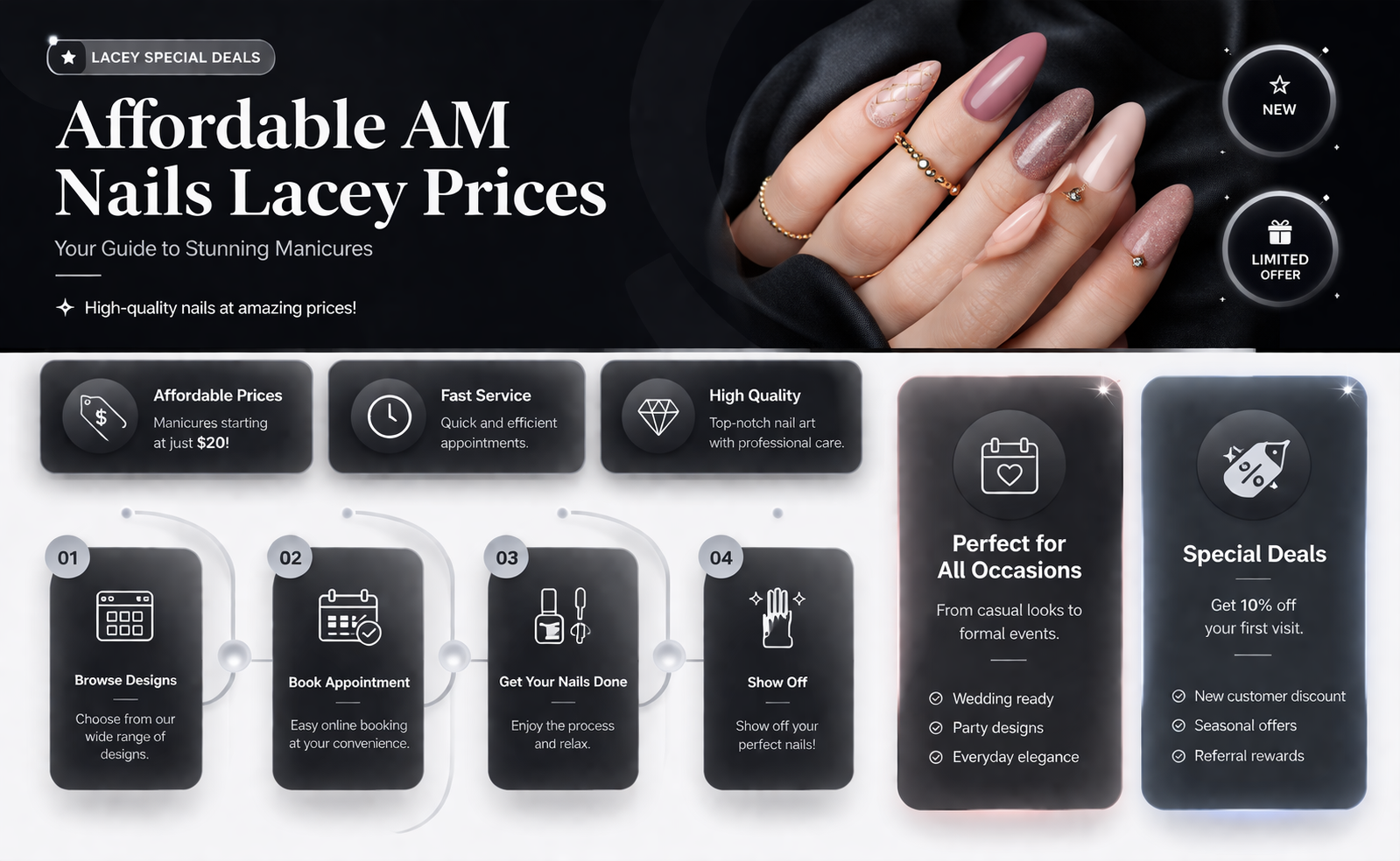 am nails lacey prices