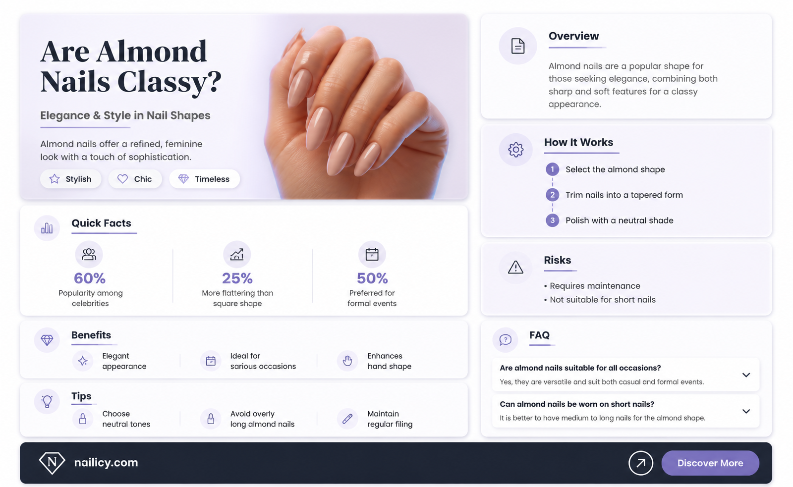 are almond nails classy