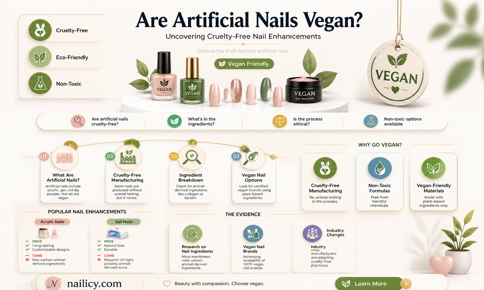 are artificial nails vegan