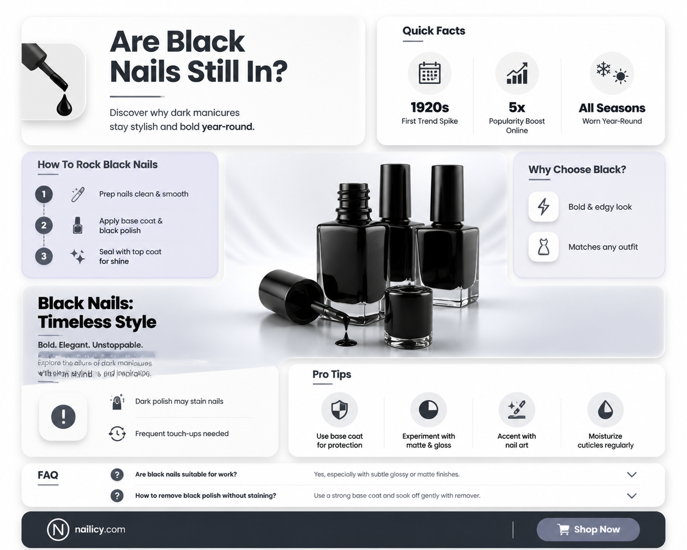 are black nails trendy