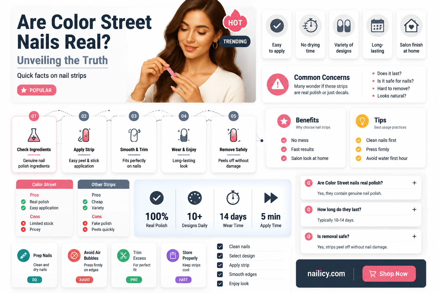 are color street nails real nail polish strips