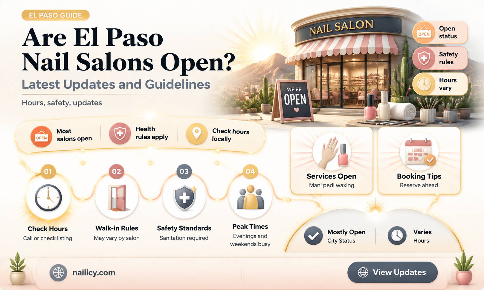are nail salons open in el paso