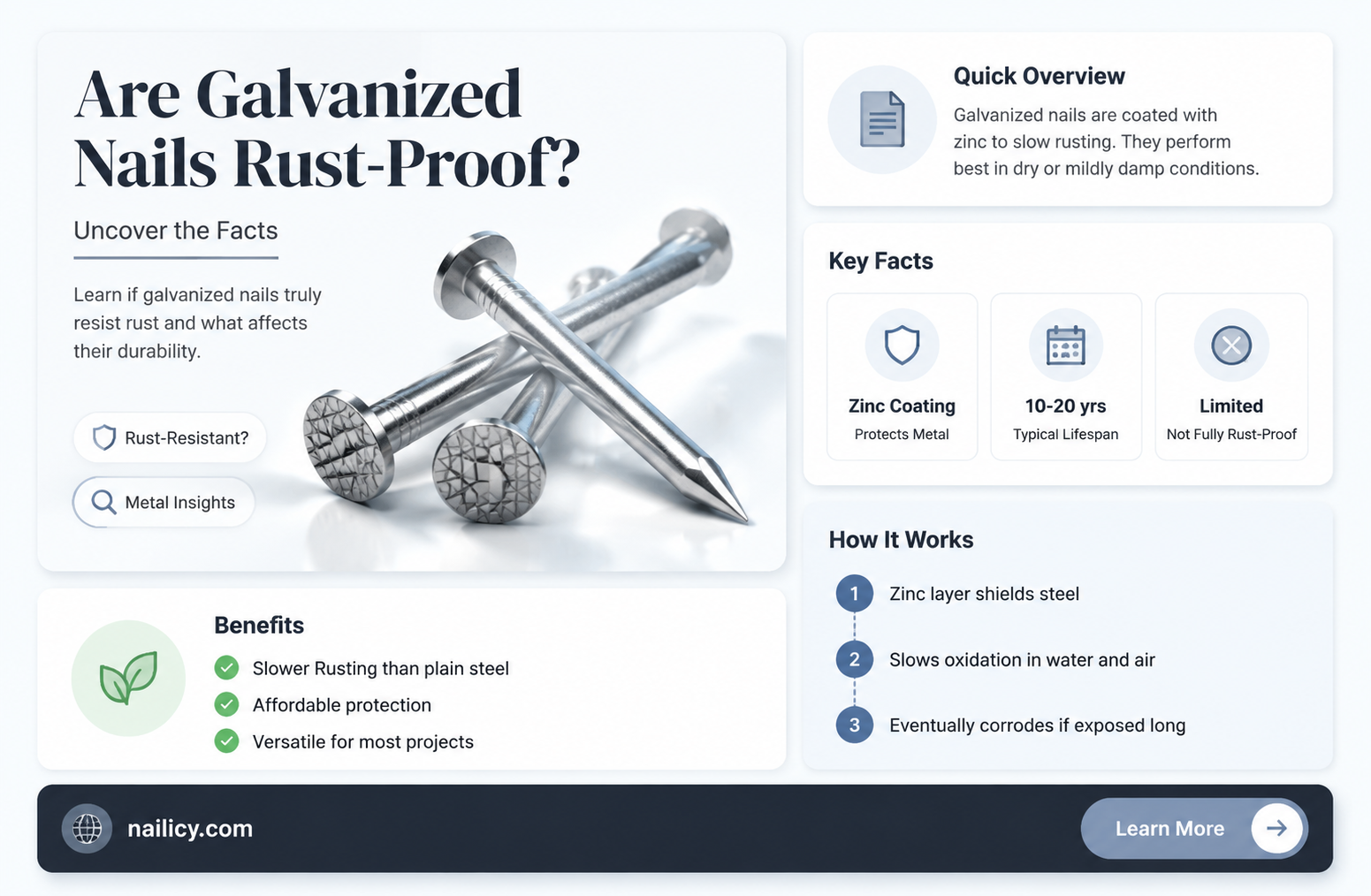 are galvanised nails rust proof