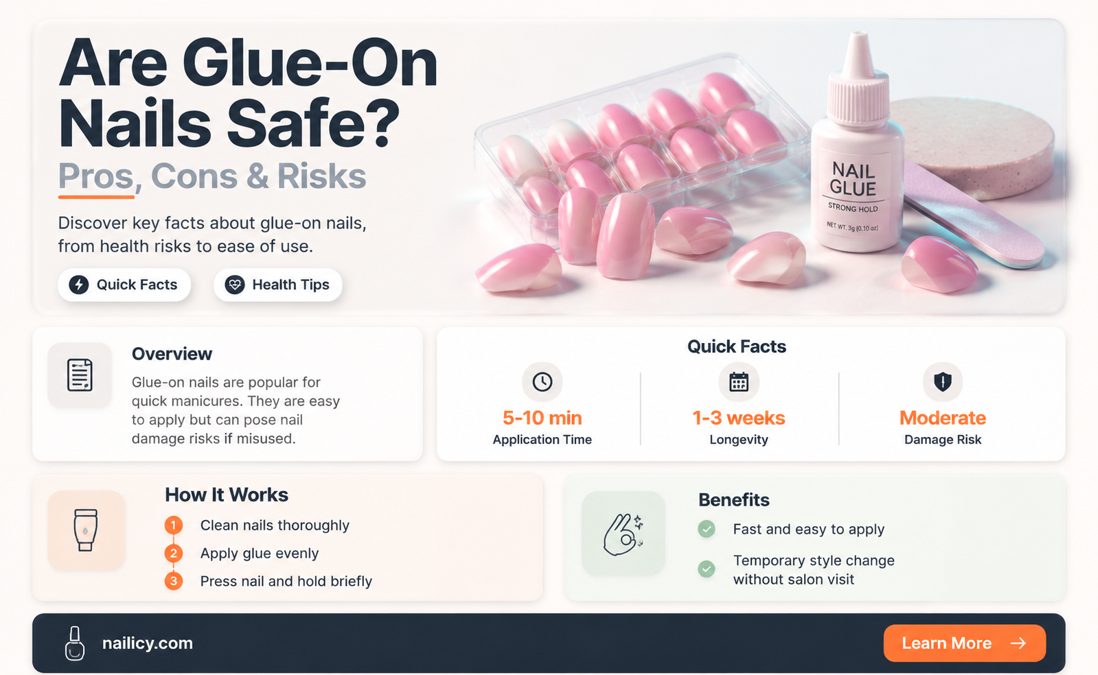 are glue on nails safe