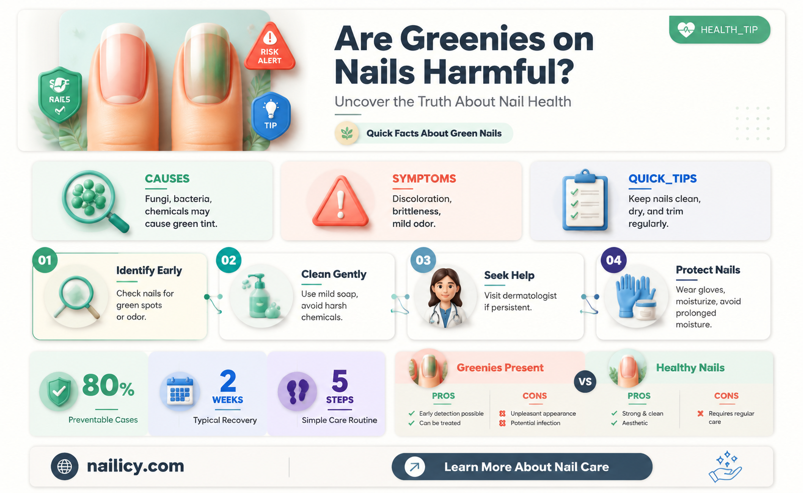 are greenies on nails bad