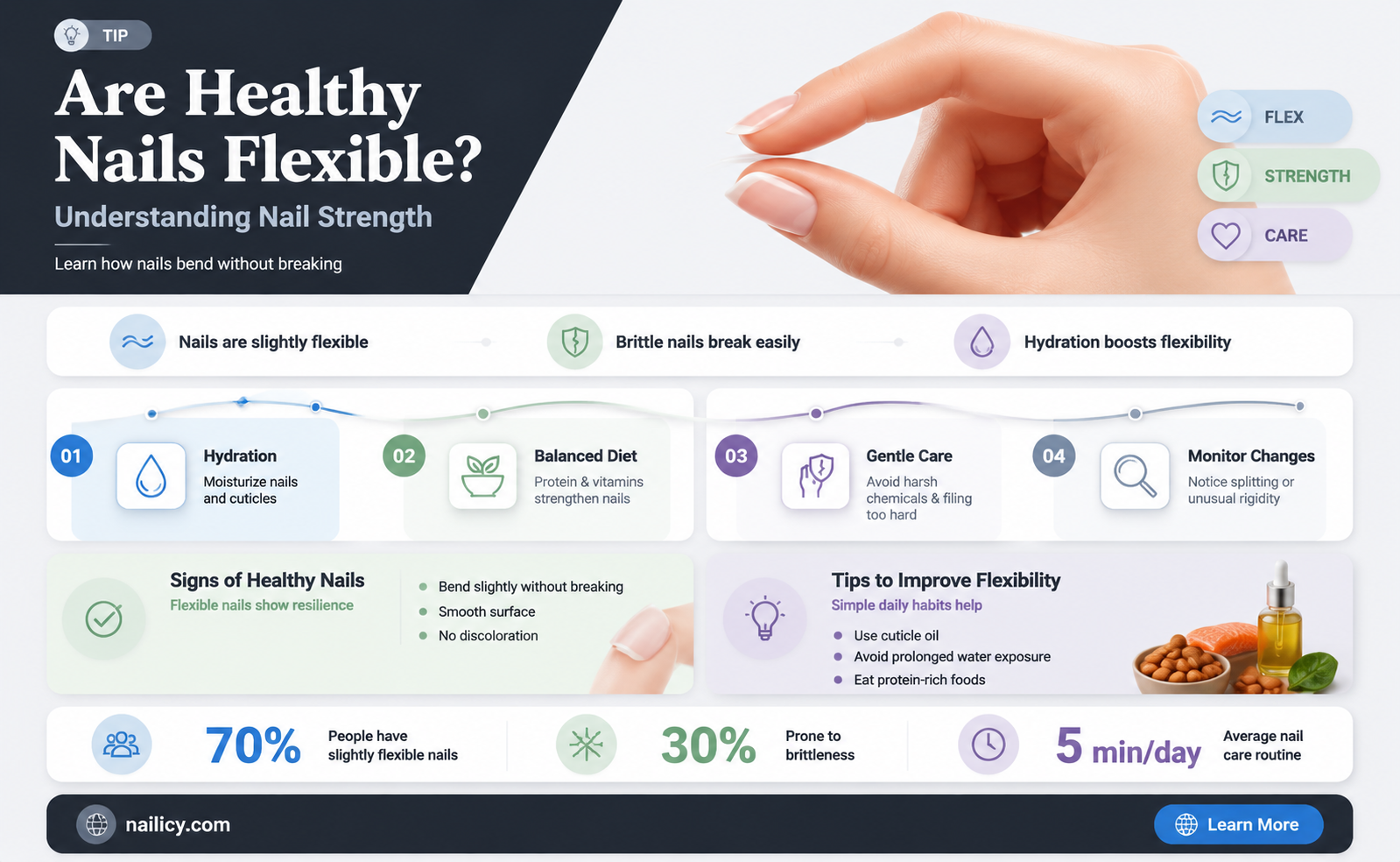 are healthy nails flexible
