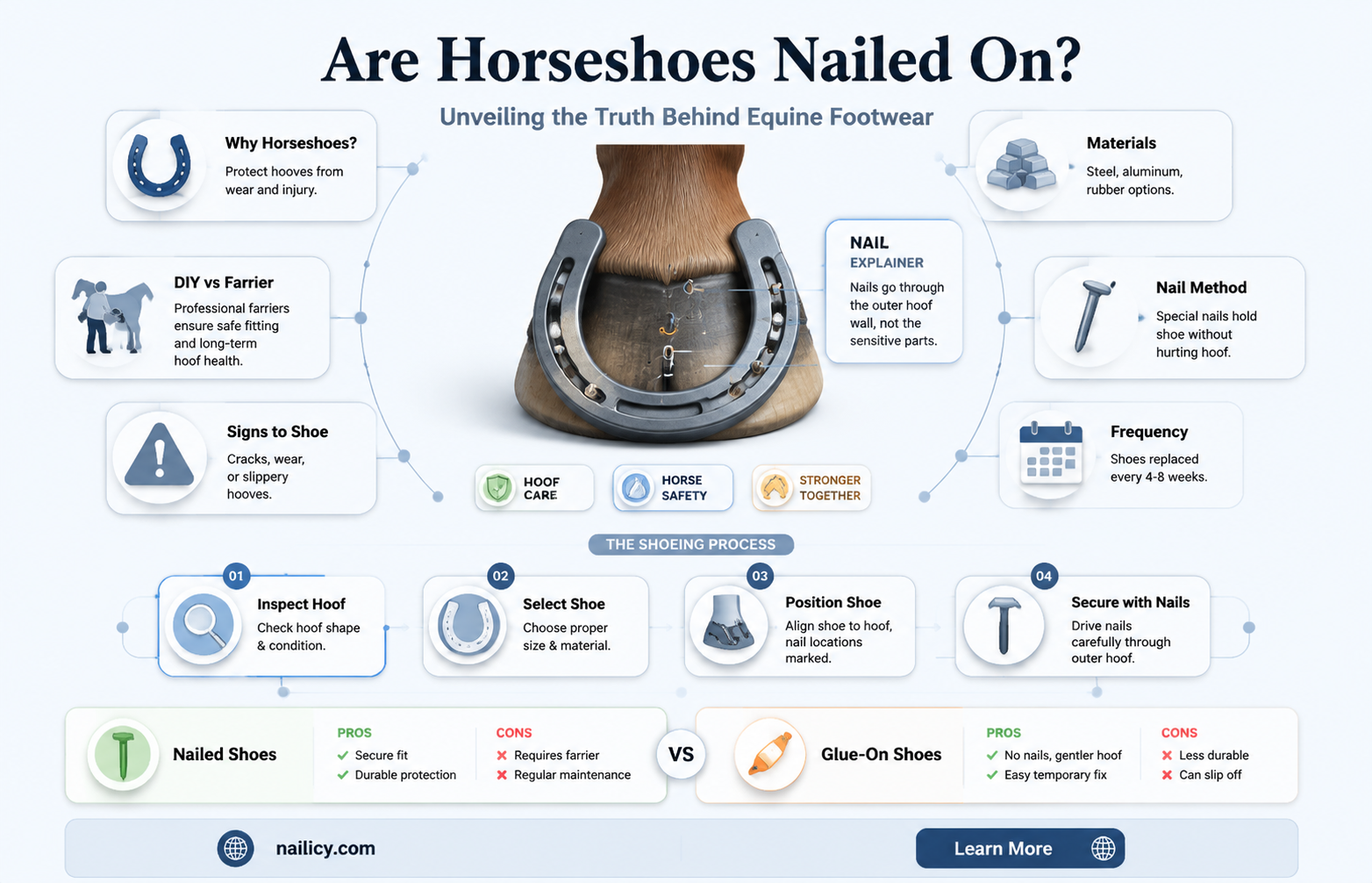 are horseshoes nailed on