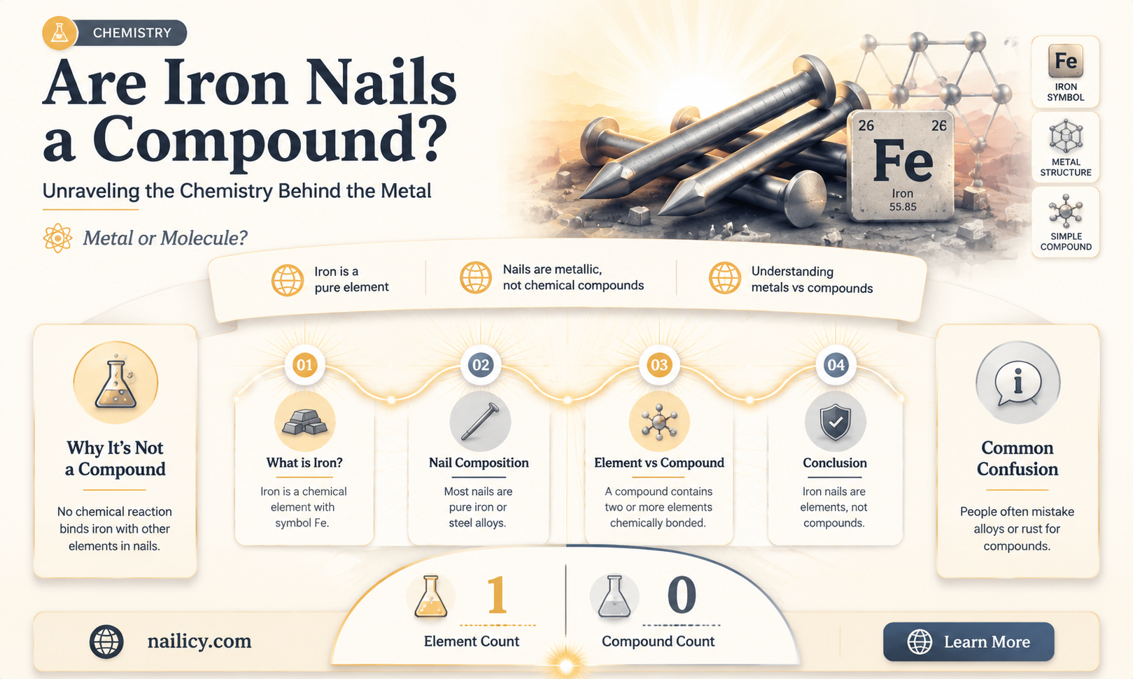are iron nails a compound
