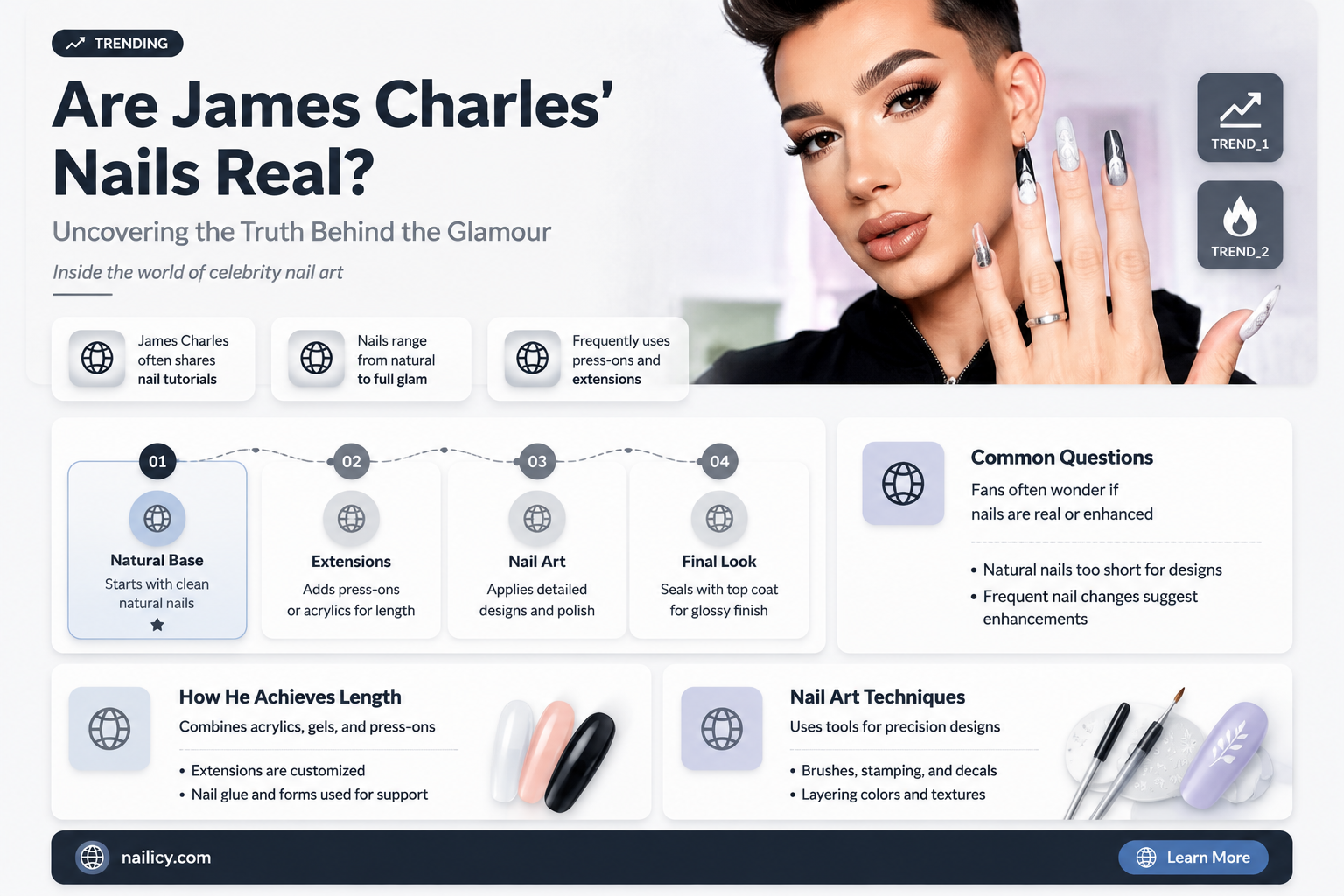 are james charles nails real