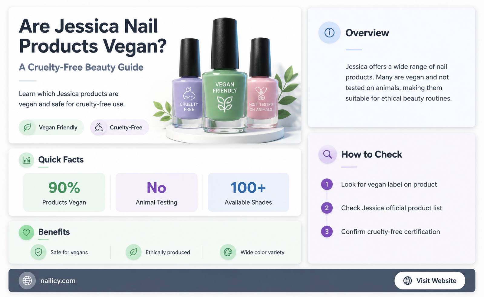are jessica nail products vegan