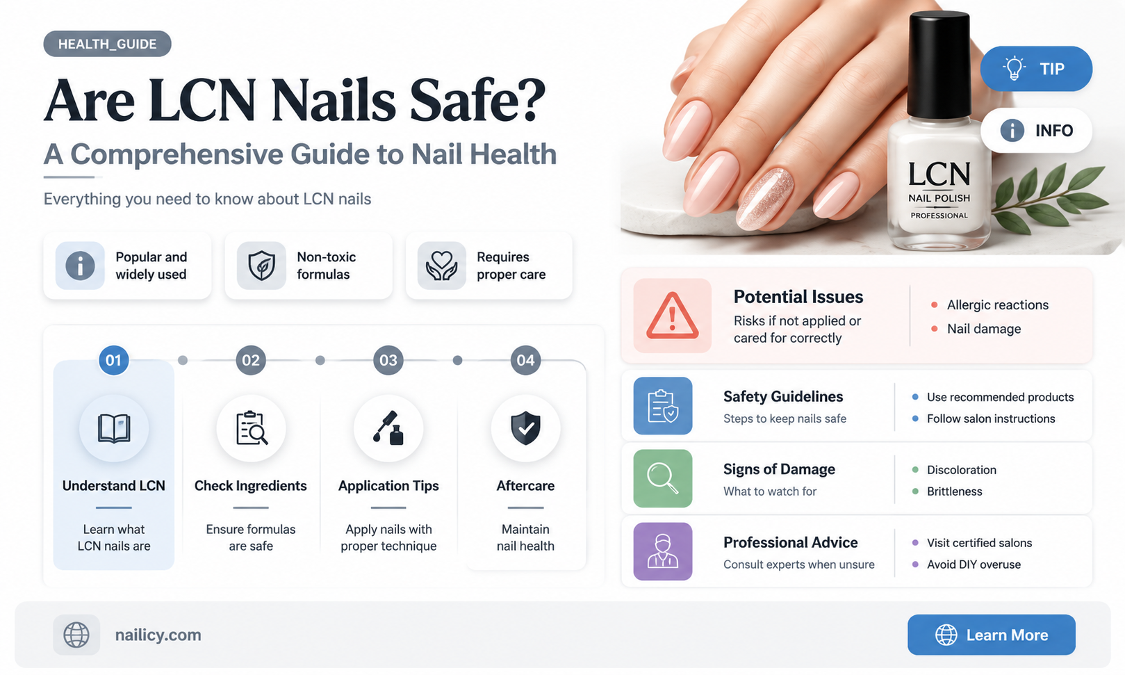 are lcn nails safe