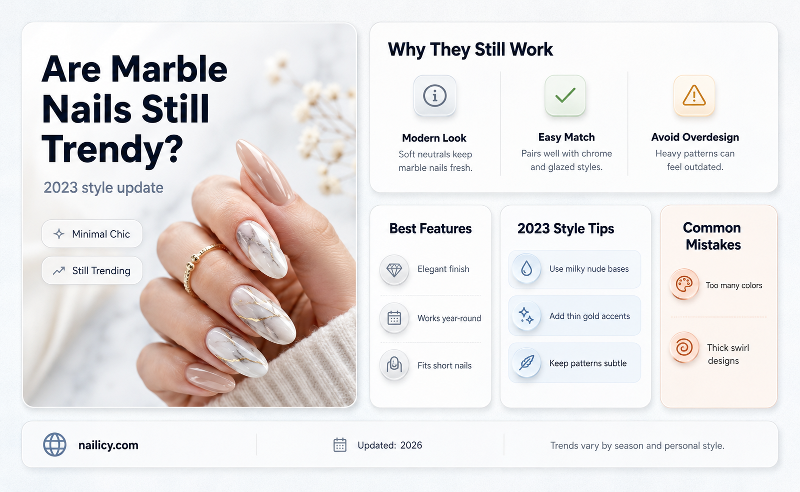 are marble nails in style