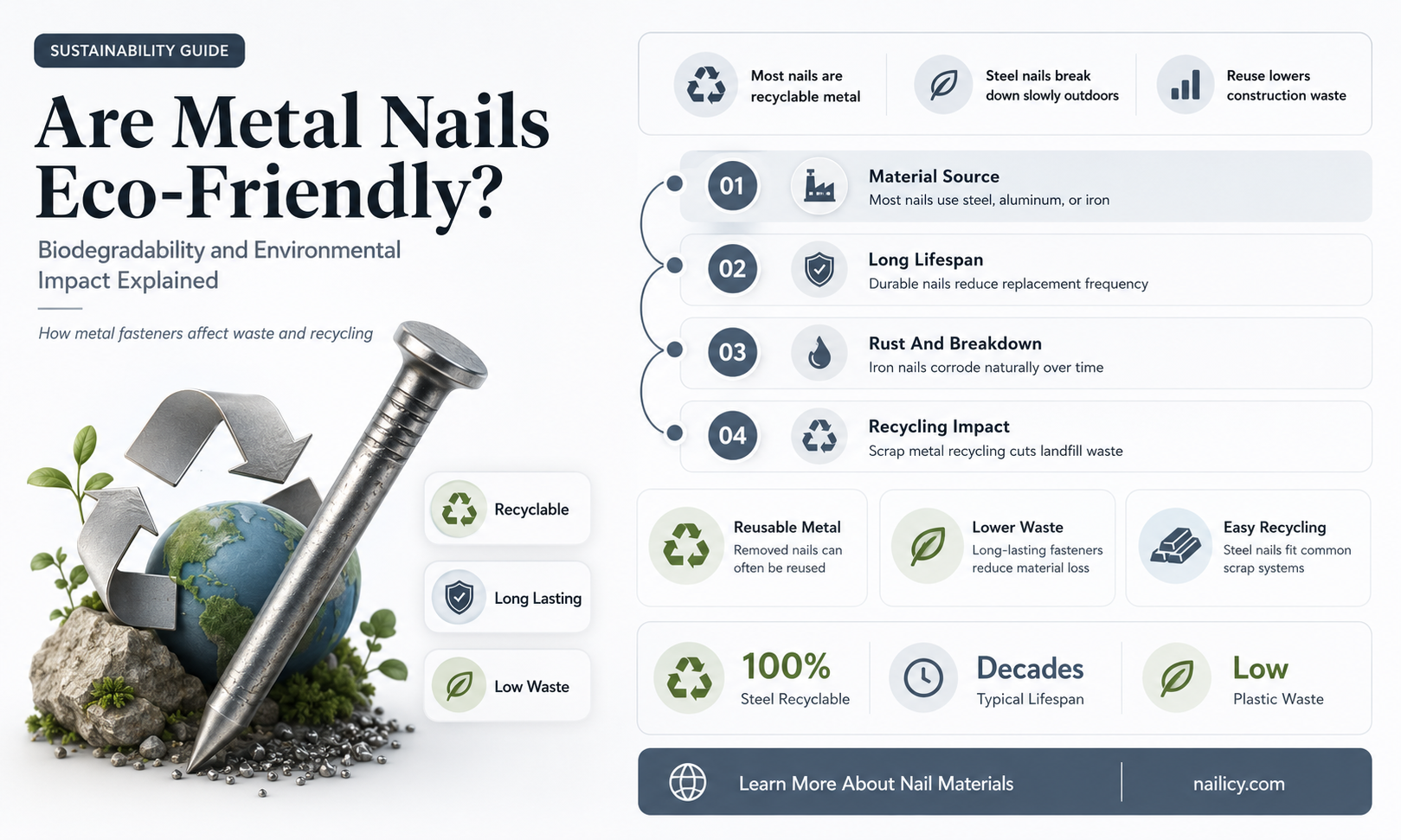 are metal nails biodegradable