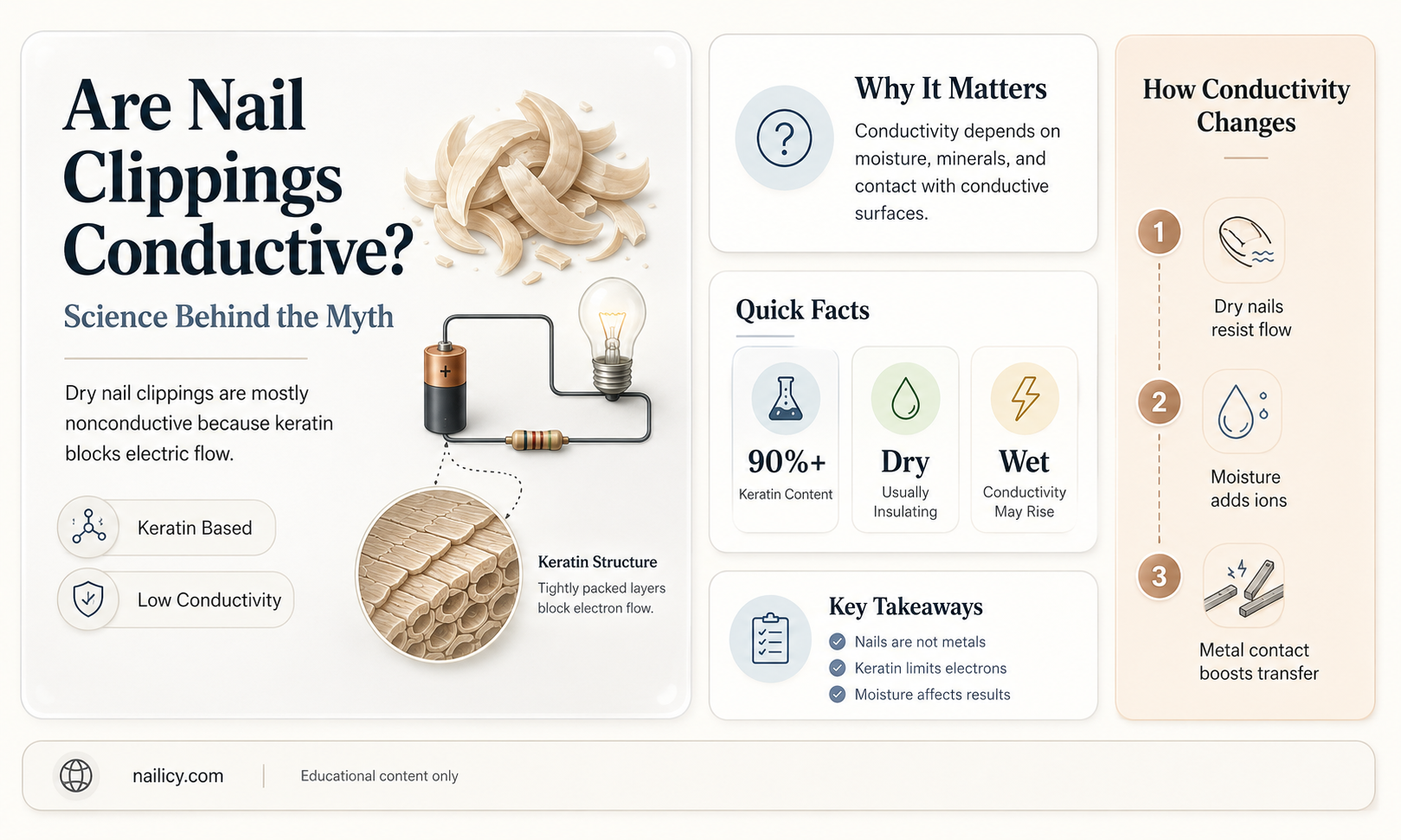 are nail clippimgs conductive