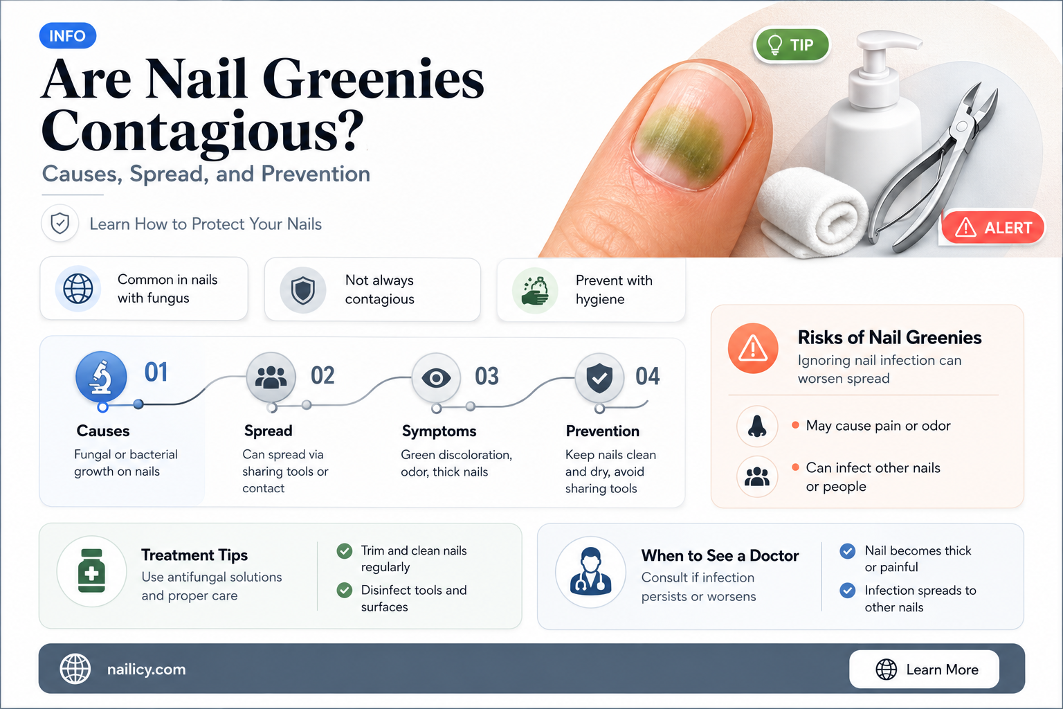 are nail greenies contagious