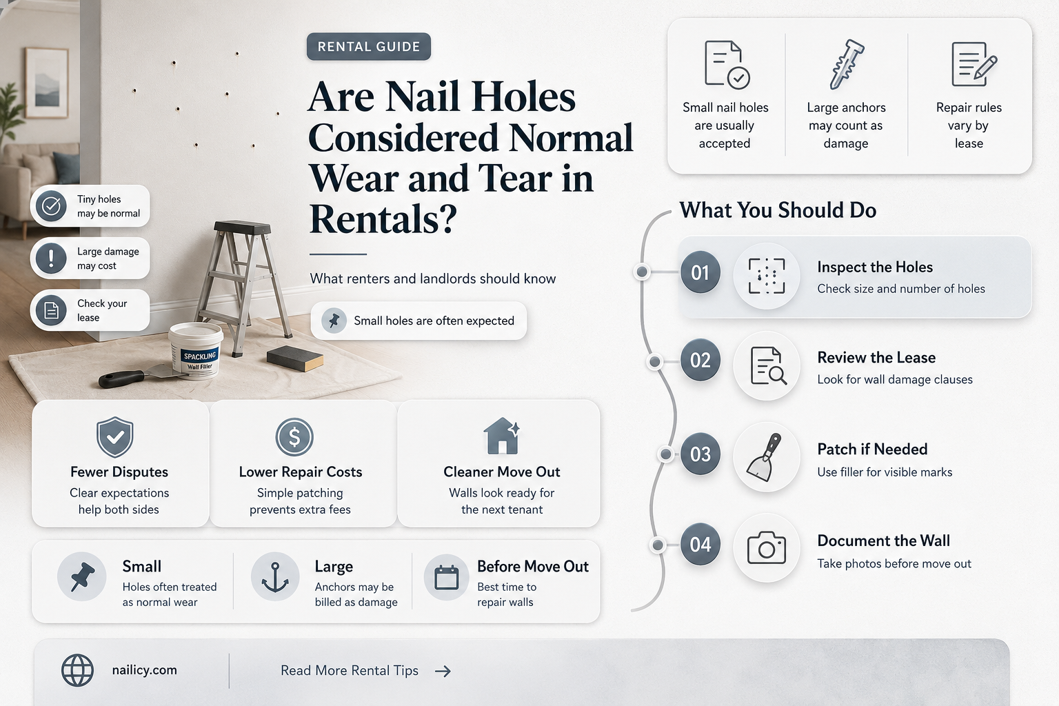 are nail holes normal wear and tear