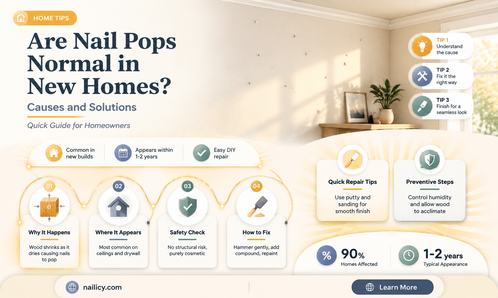 are nail pops common in new homes