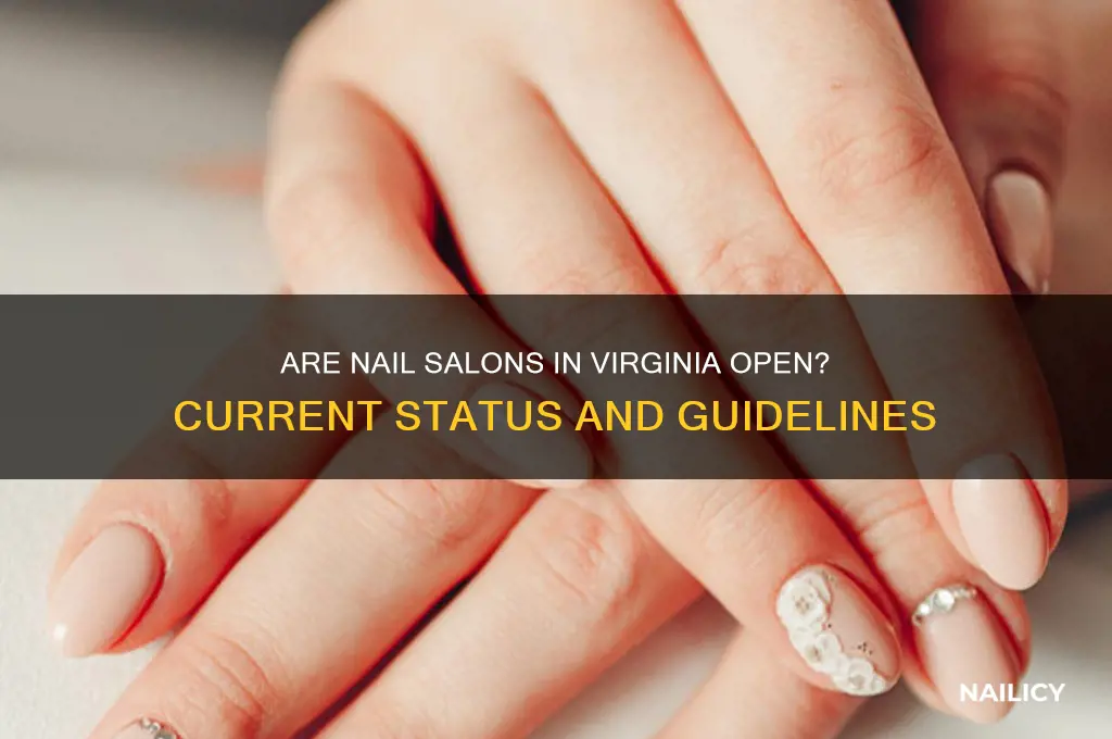 are nail salons in va open