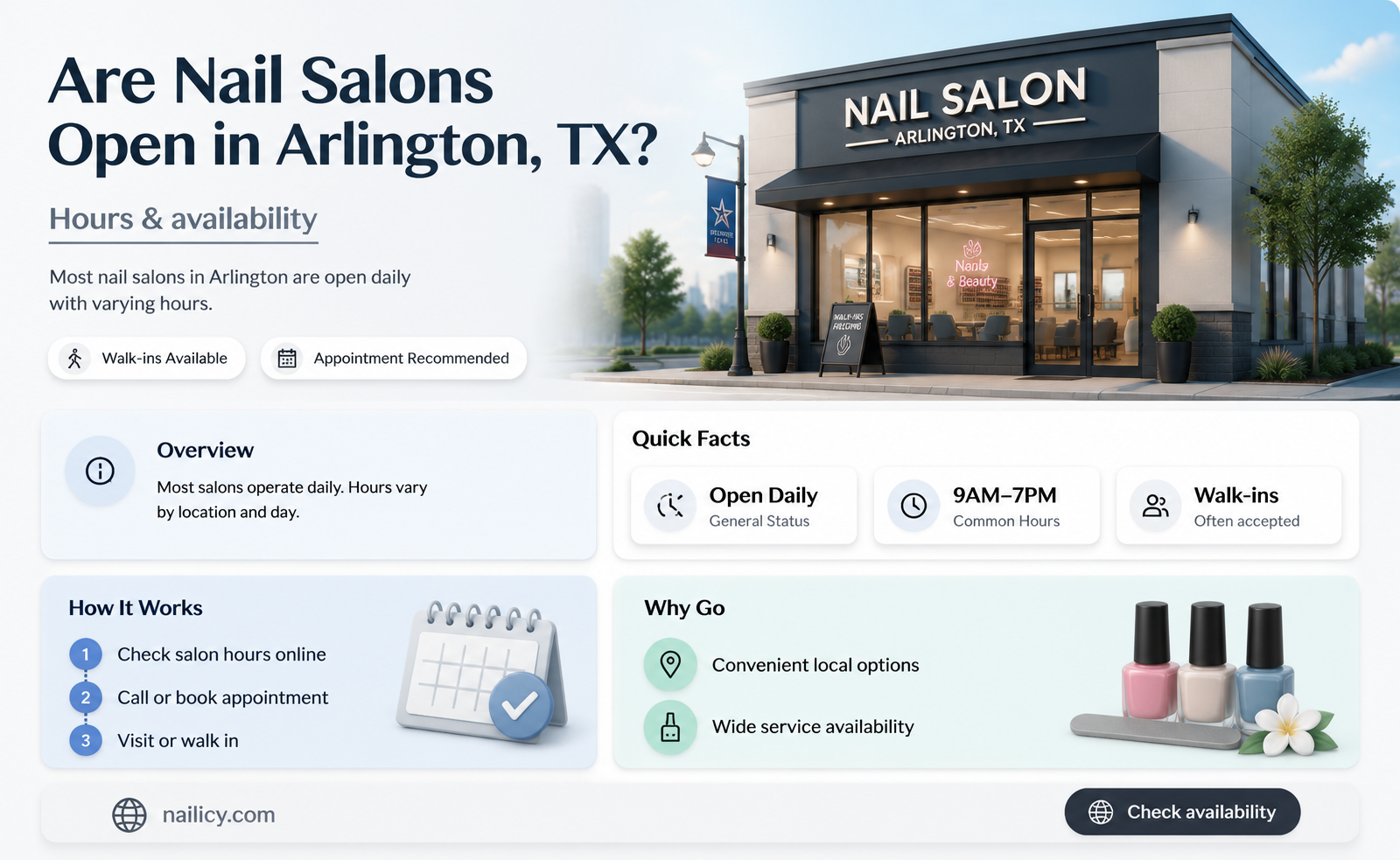 are nail salons open in arlington tx