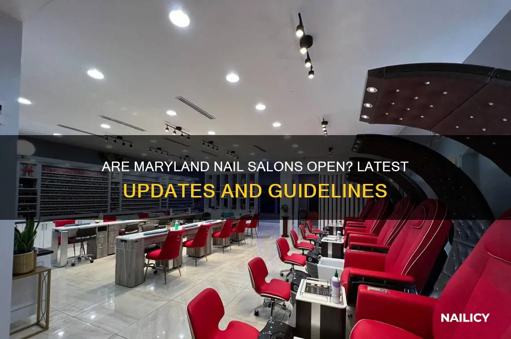 are nail salons open in maryland