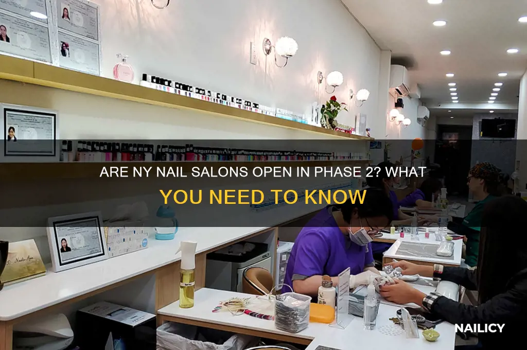 are nail salons open in ny phase 2