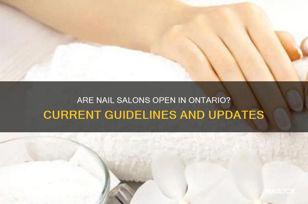 are nail salons open in ontario