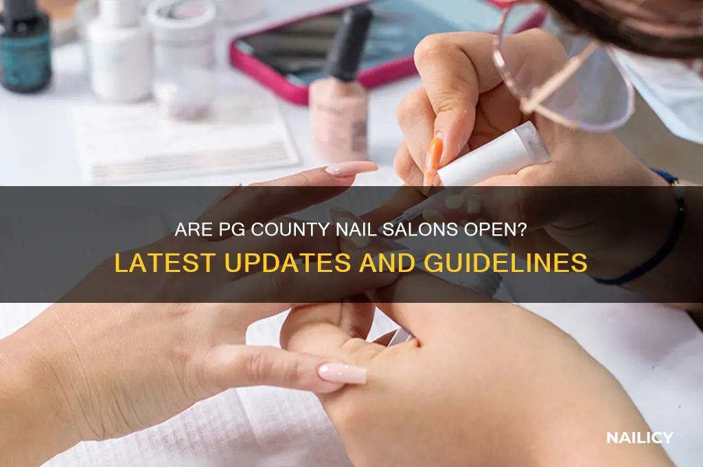 are nail salons open in pg county