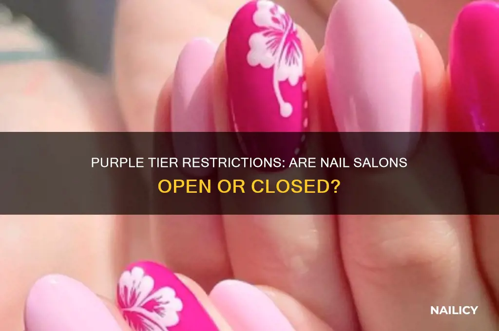 are nail salons open in purple tier
