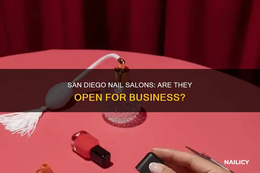 are nail salons open in san diego california