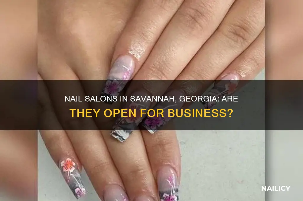 are nail salons open in savannah georgia