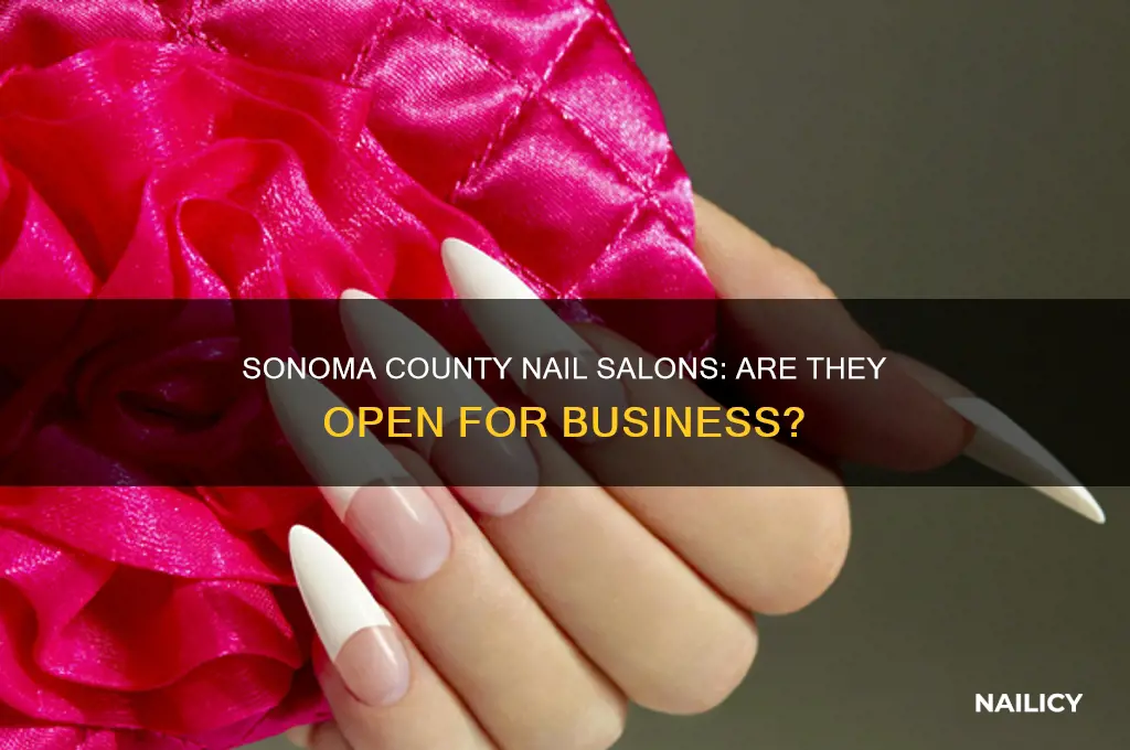 are nail salons open in sonoma county ca