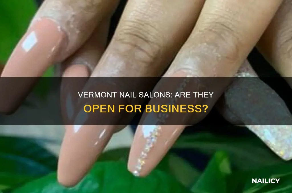 are nail salons open in vermont