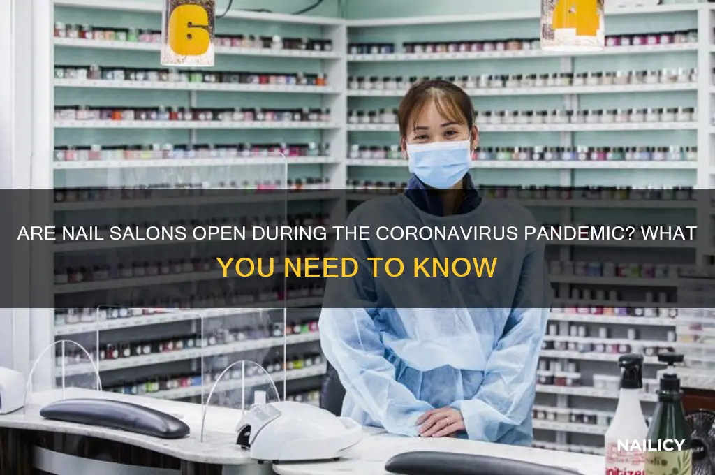 are nail salons open with coronavirus