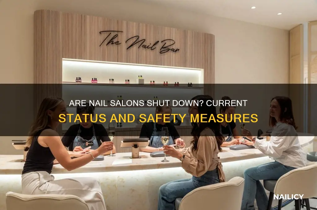 are nail salons shut down