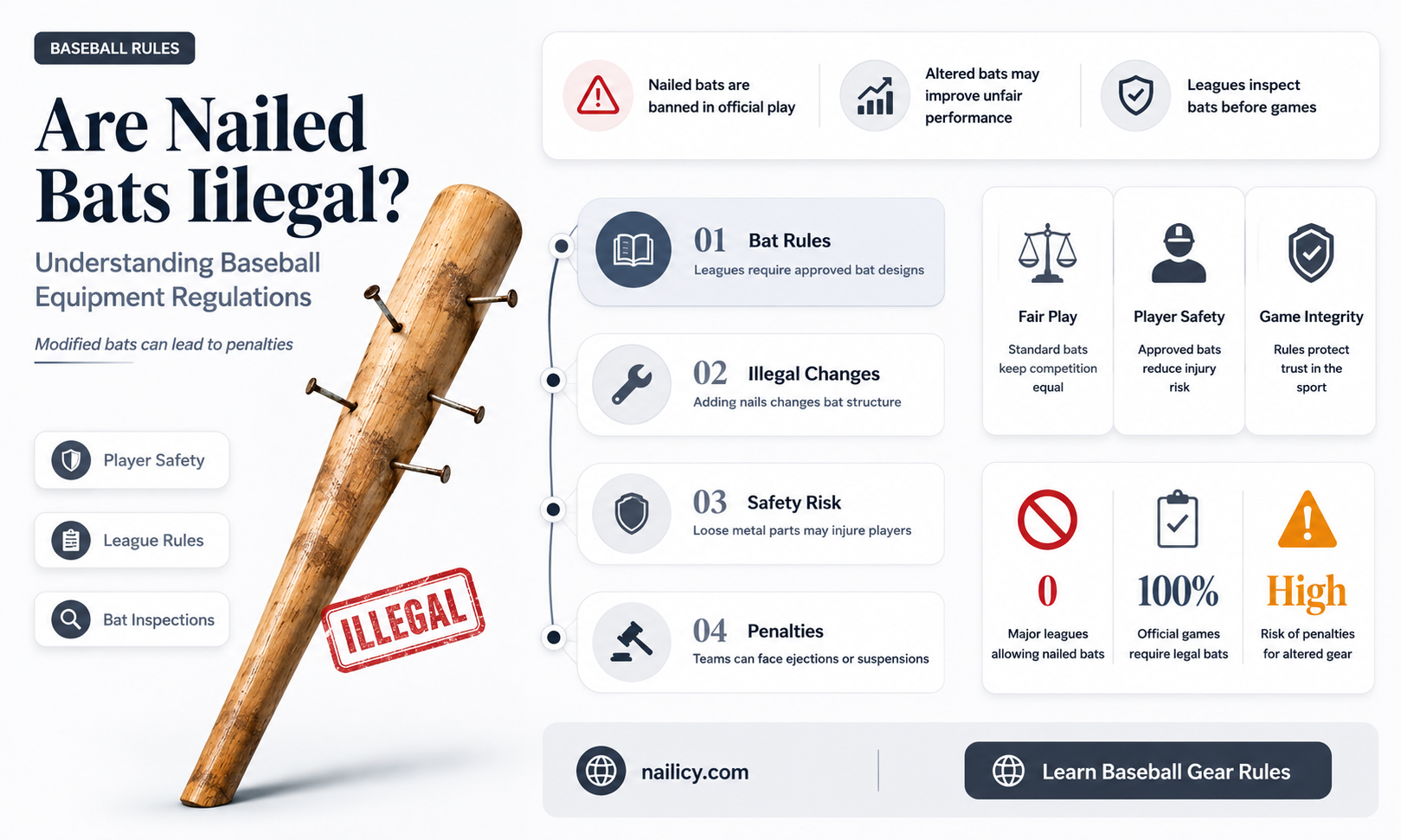 are nailed bats illegal