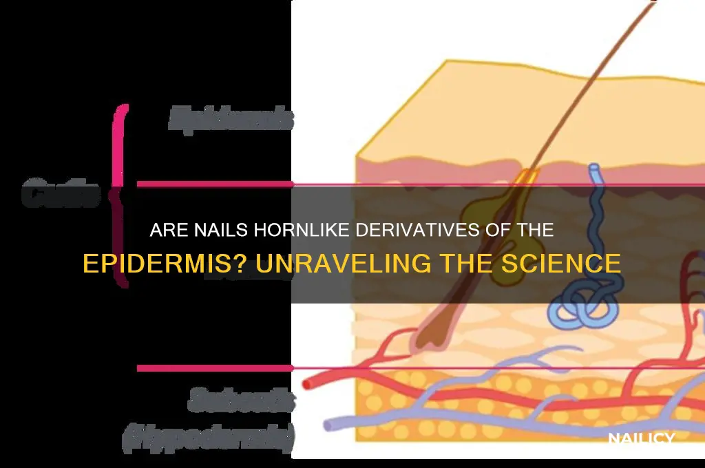 are nails hornlike derivatives of the epidermis