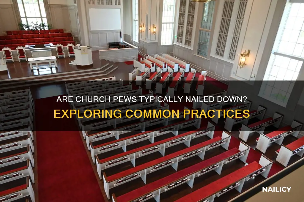 are pews ususally nailed down in a church