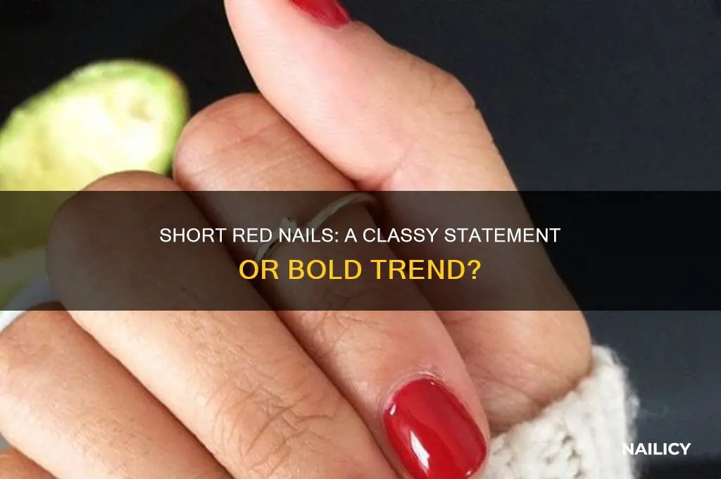 are short red nails classy
