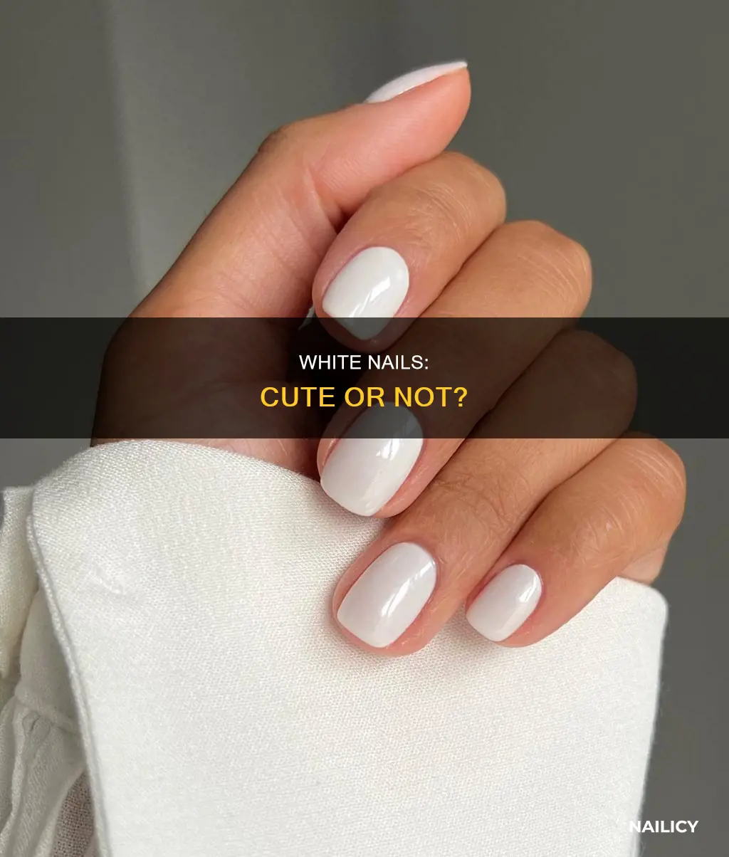 are white nails cute