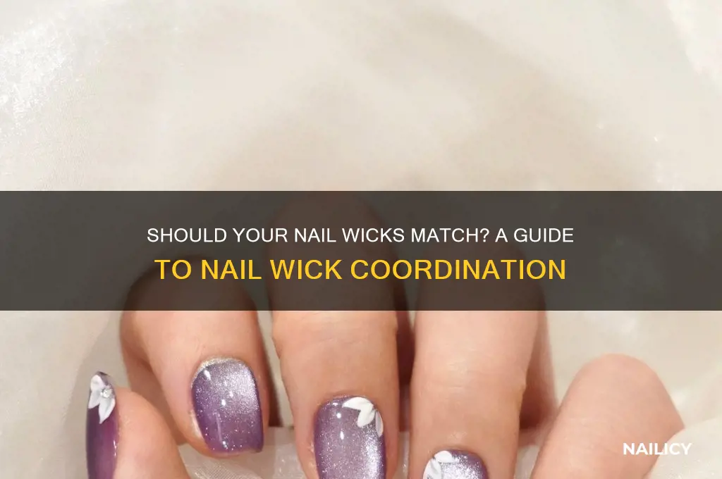 are your nail wicks sopose to match
