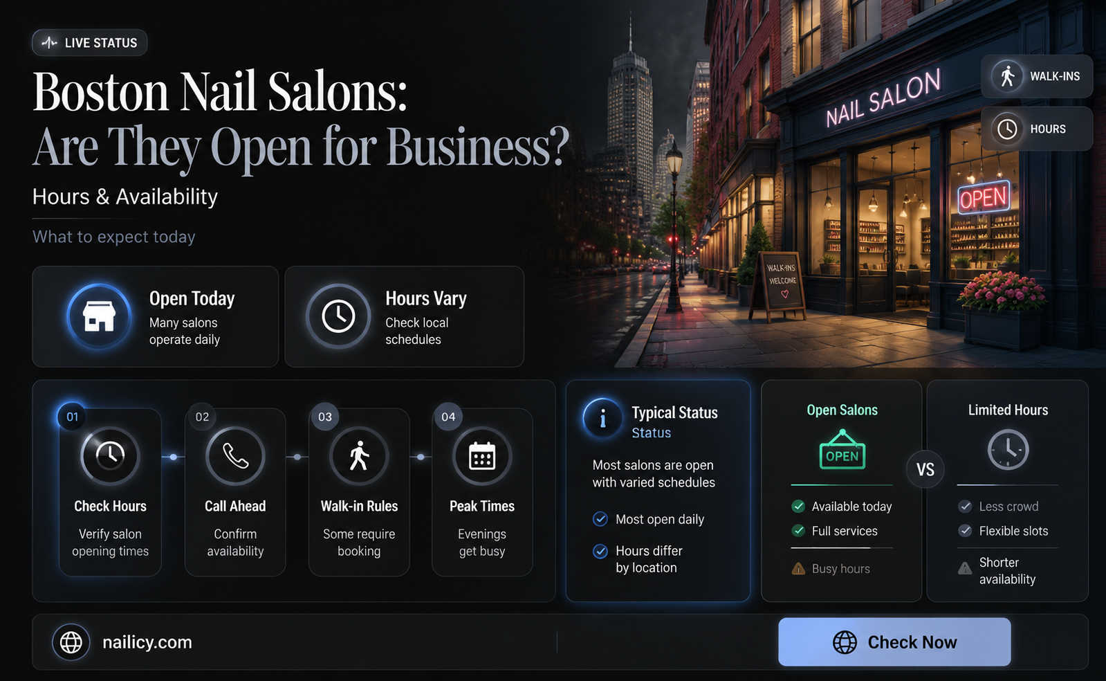 are nail salons open in boston