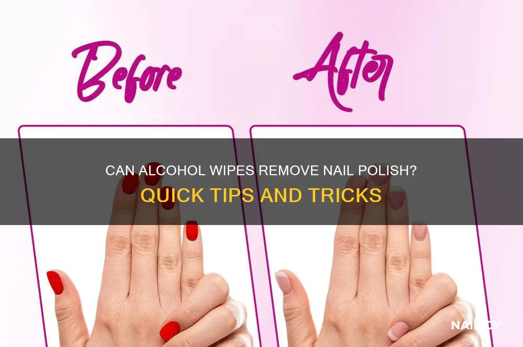 can alcohol wipes take off nail polish