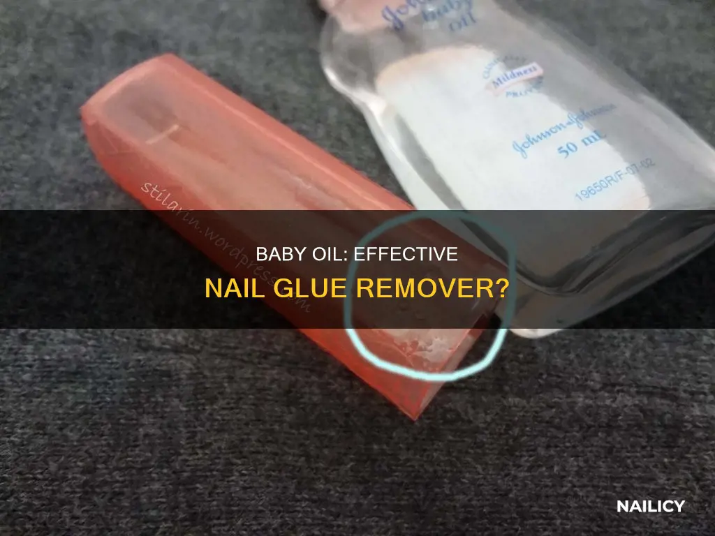 can baby oil remove nail glue