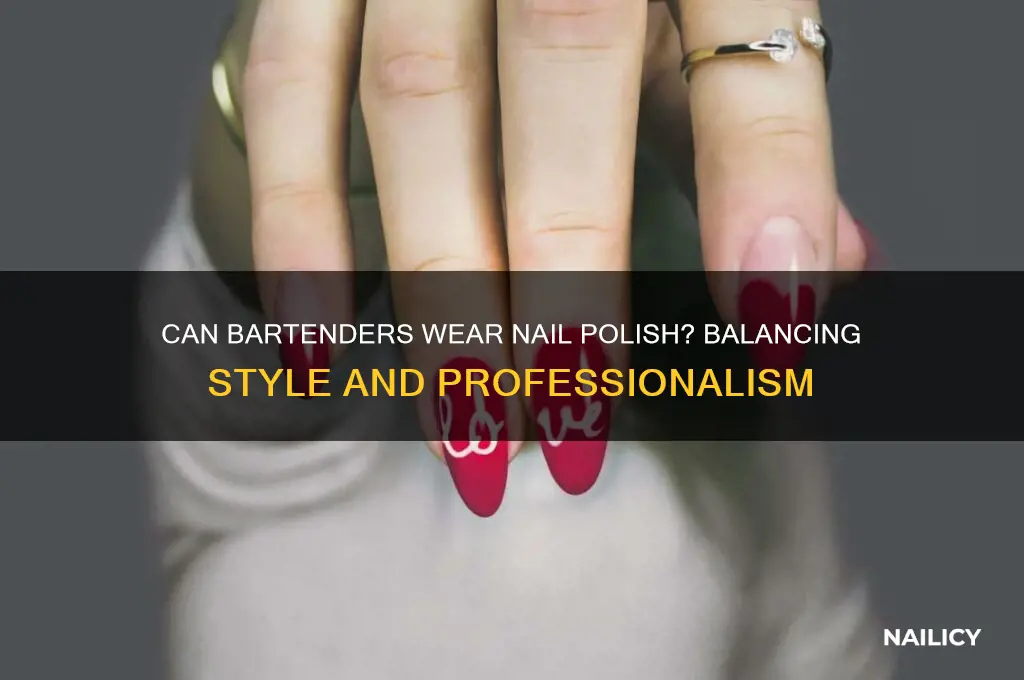 can bartenders wear nail polish