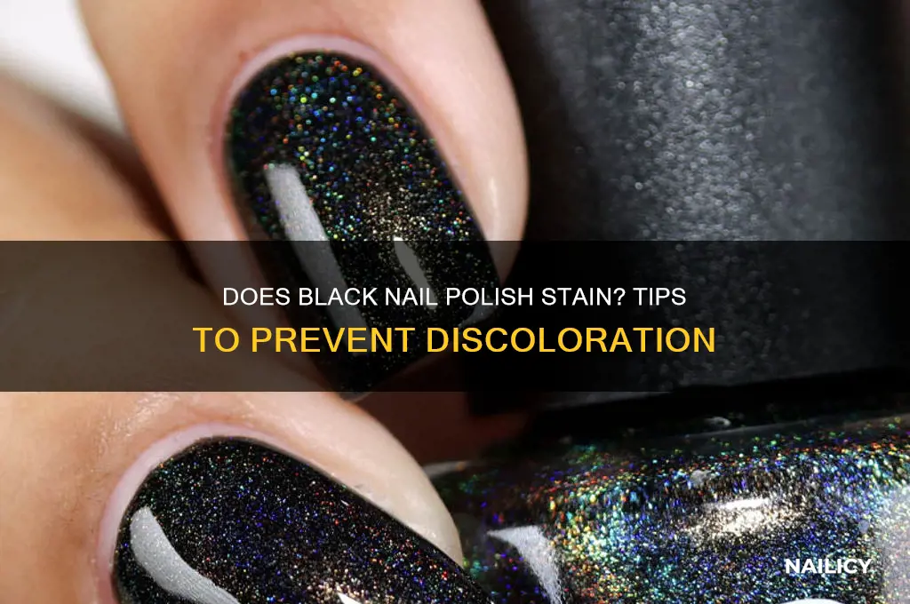 can black nail polish stain nails