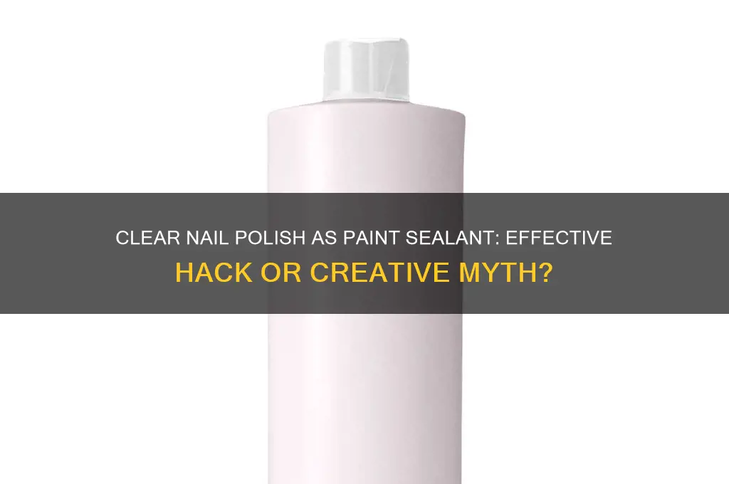 can clear nail polish be used as a paint sealant