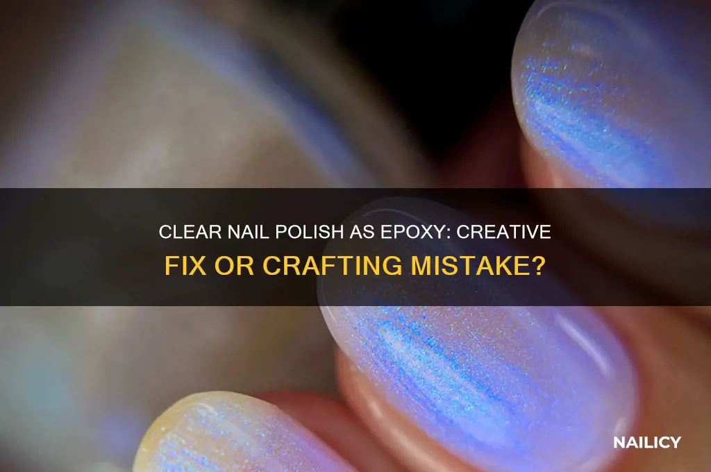 can clear nail polish be used as apoxy