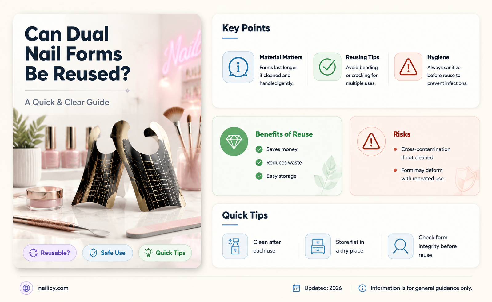 are dual nail forms reusable