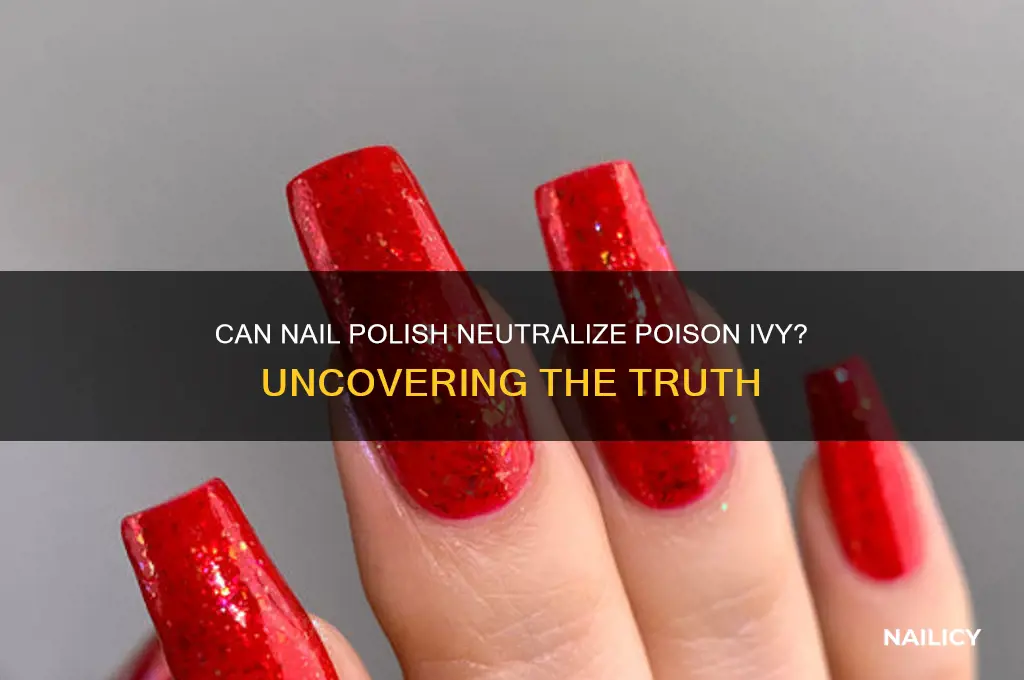can finger nail polish kill poison ivy